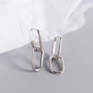 Gold plated silver chain link earrings Sterling Silver 925
